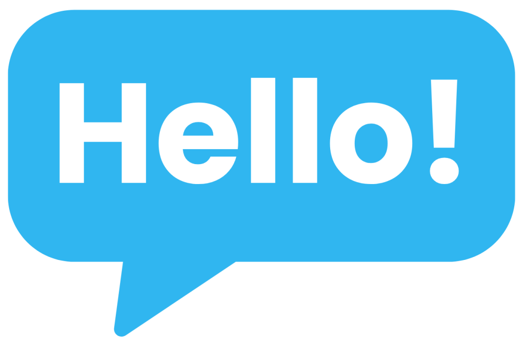 Hello speech bubble